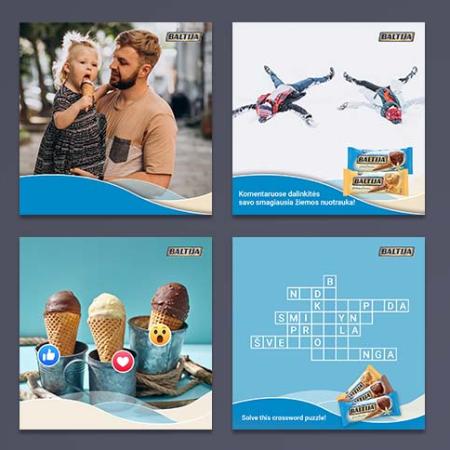 Ice cream Baltija social media communication