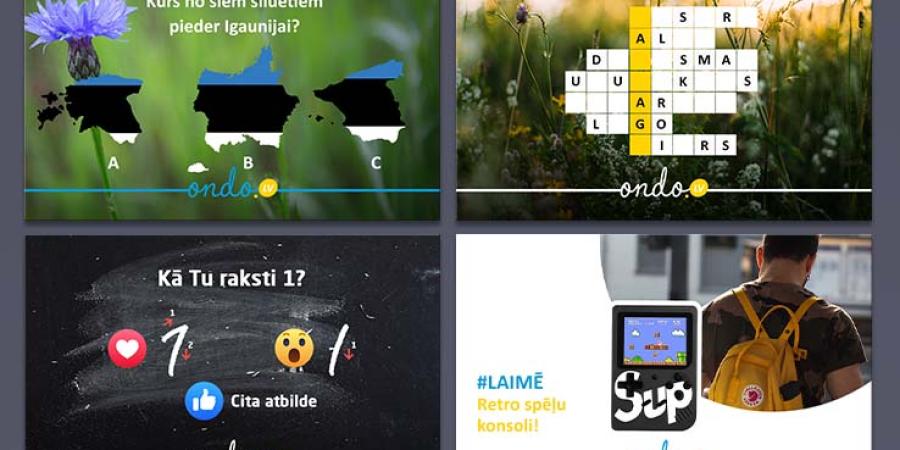 Ondo.lv social media quizzes