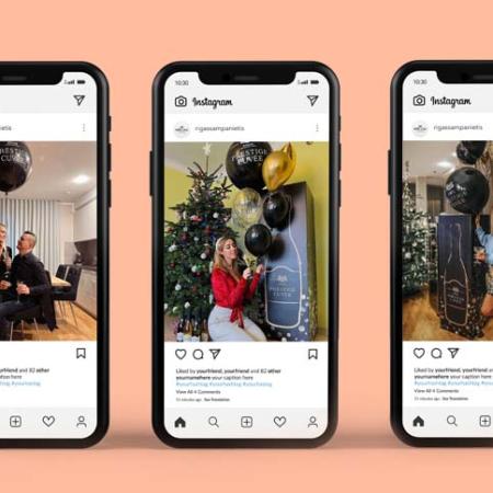 Rīgas Šampanietis Christmas influencer campaign