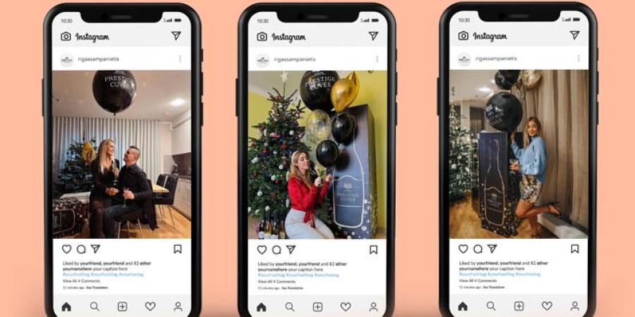 Rīgas Šampanietis Christmas influencer campaign
