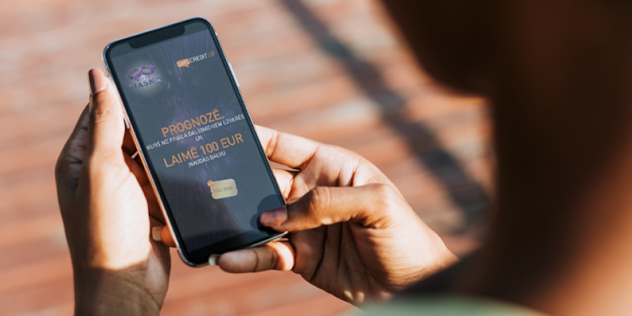 SMScredit.lv “Balss maskā” (Voice in the Mask) application